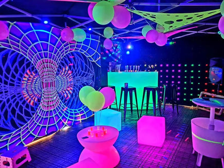 UV Rave Cave Party tent Hire Telford Shropshire West Midlands